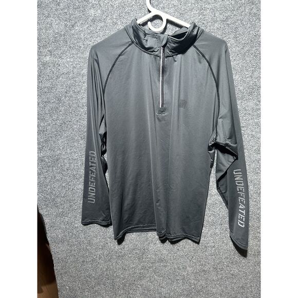 UNDFTD/Undefeated Technical Goods Gray Sleeve 1/4 Zip Pullover Jacket Xl - Picture 1 of 7